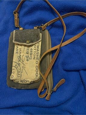 Myra Canvas and Leather Crossbody